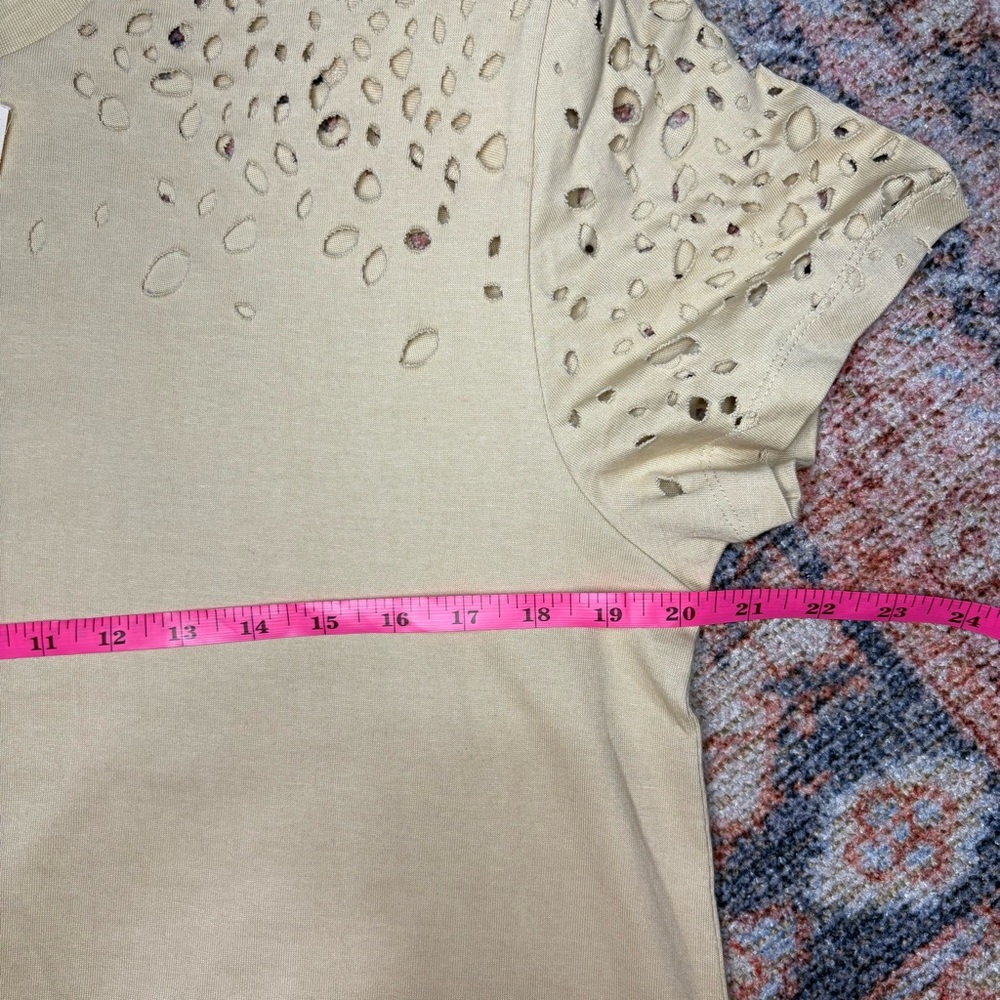 SER.O.YA Caroline Distressed Cotton T-Shirt - Picture 9 of 12